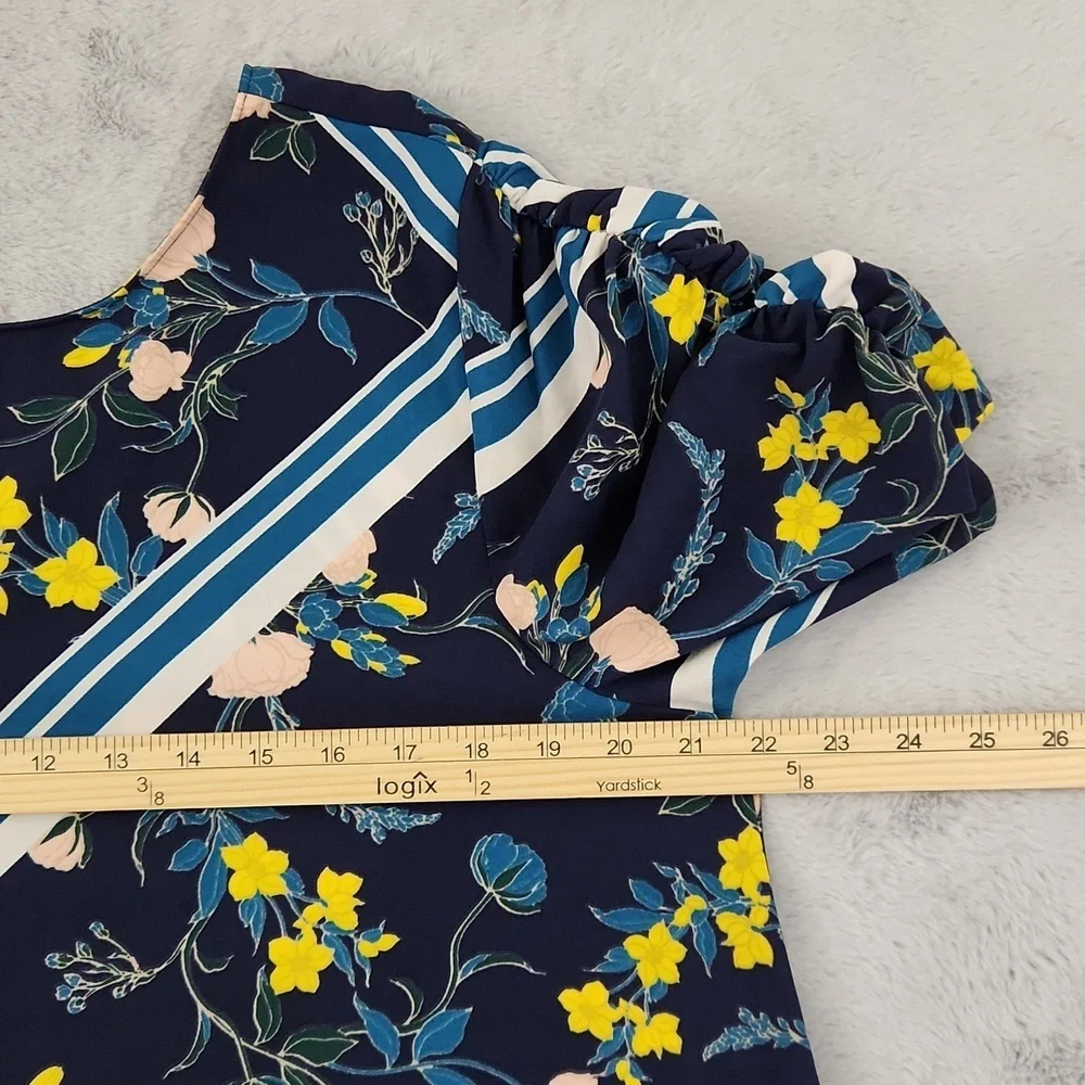 HALOGEN blue foral dress size 1 - Picture 9 of 12